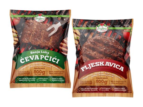 Cevapcici oder Pljeskavica