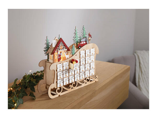 Livarno Home Wooden Light-Up Advent Calendar