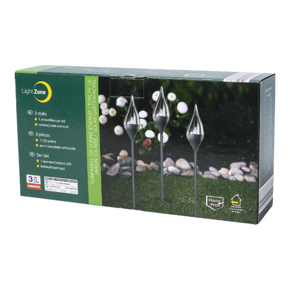 LIGHT ZONE(R) 				Tuinfakkel op zonne-energie