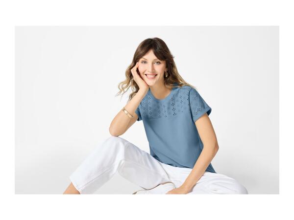 Ladies' Blue Cotton T-Shirt