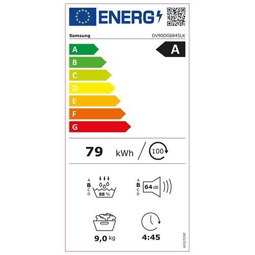 SAMSUNG Lave-linge WW6400, 9 kg, WW90DG6U85LKU5, Carved black