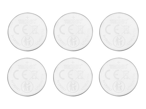 Tronic CR2032 Button Cell Batteries - 6 Pack