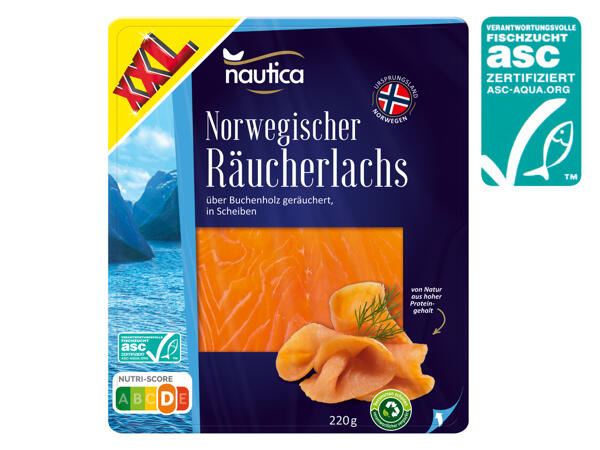 Nautica ASC Norwegischer Räucherlachs 200 g + 20 g gratis