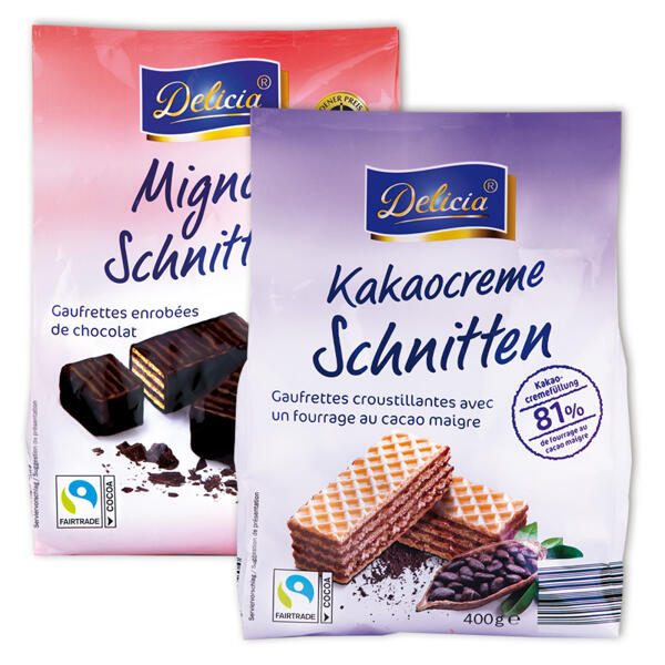 Mignon-/ Kakaocreme Schnitten