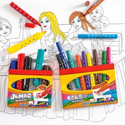 Feutres à encre lavable, 12 pcs
