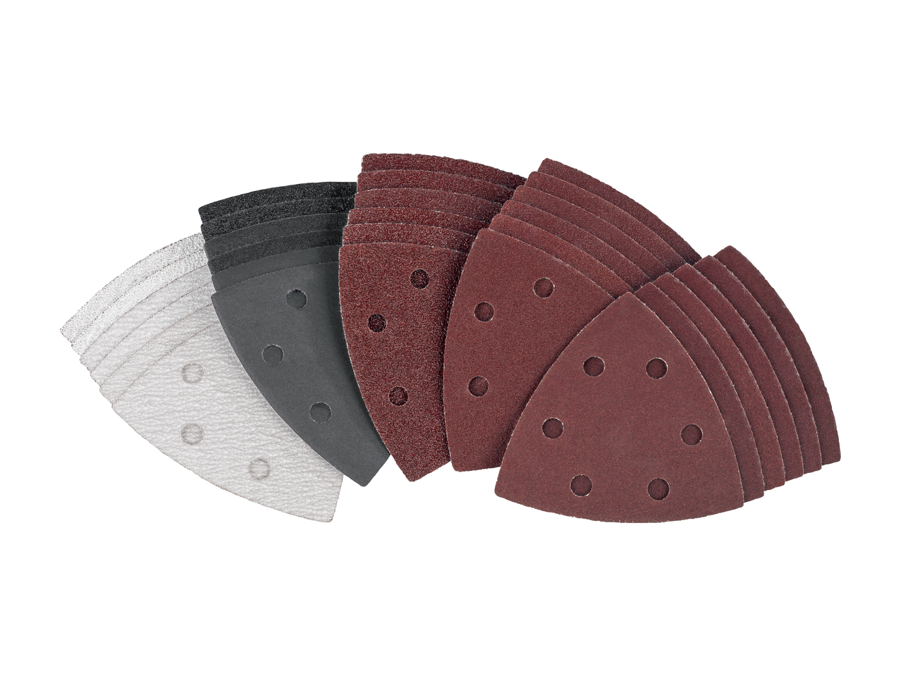 Feuilles abrasives pour ponceuse triangulaire, 30 pièces