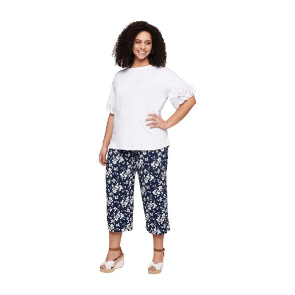 Up2Fashion T-shirt med blonder, plus size