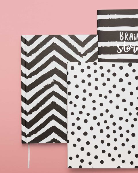 A5 Hardback Notebook Black/White