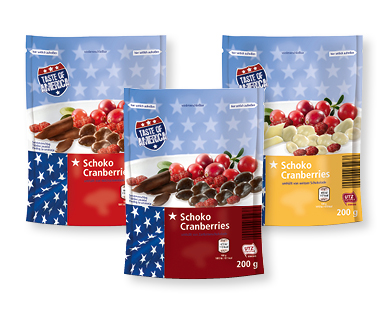Mirtilli rossi al cioccolato TASTE OF AMERICA
