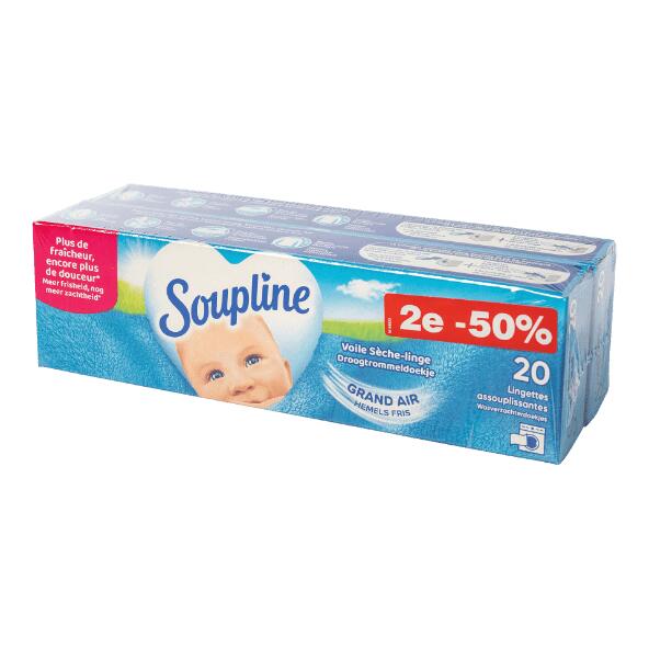 SOUPLINE(R) 				Lingettes pour sèche-linge, pack de 2