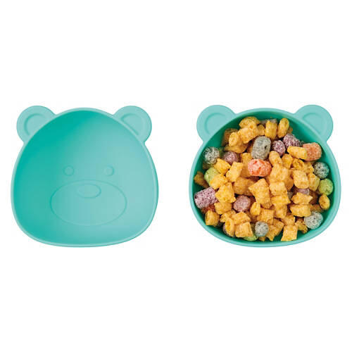 2 Pack Bear Shaped Silicone Snack Bowls