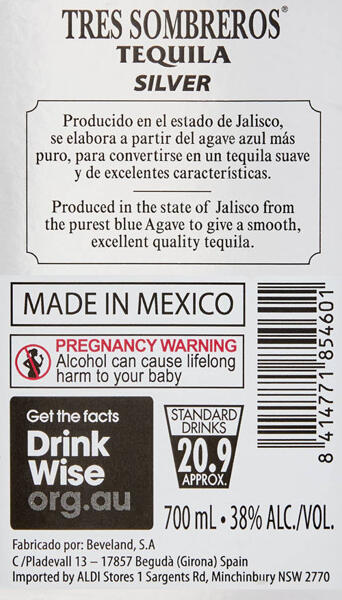 Tequila Silver 700mL
