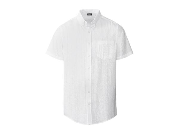 Livergy Men's Seersucker Short- Sleeve Shirt