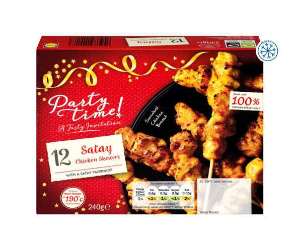 Partytime Chicken Breast Skewers assorted
