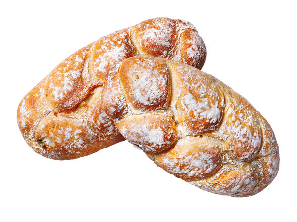 Olivenweckerl mit Ährenmuster