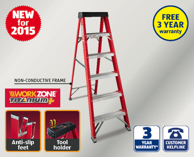Premium 6 Tread Fibreglass Stepladder