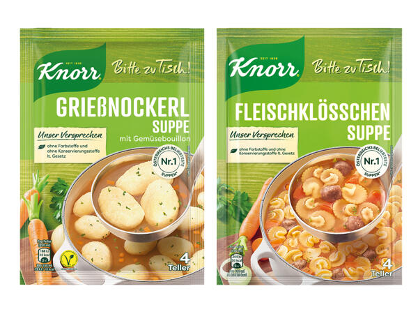 Knorr Bitte zu Tisch Suppen