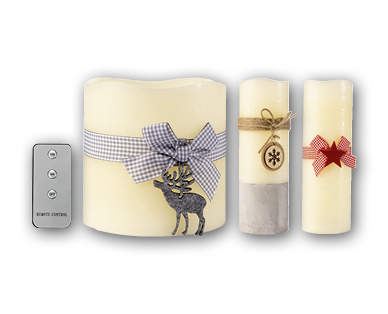 Bougies XL en cire à LED