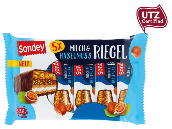 Sondey Milch-Haselnuss-Riegel