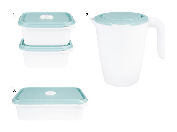 Set di contenitori/bicchiere graduato/contenitore per microonde