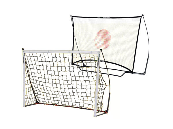 2-IN-1: PORTABLE POP-UP GOAL WITH REBOUND NET