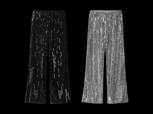 Damen Pailletten-Hose