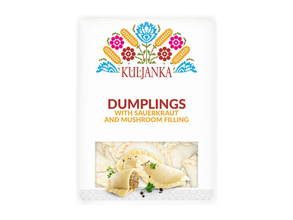 Kuljanka Dumplings with Sauerkraut & Mushroom Filling