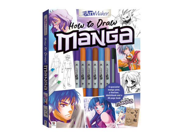 Hinkler Drawing, Manga, Watercolour or Calligraphy Book Set