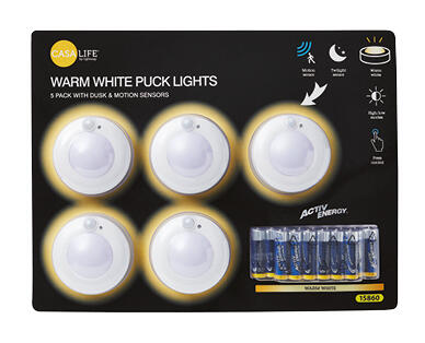 LED Puck Lights 5pk