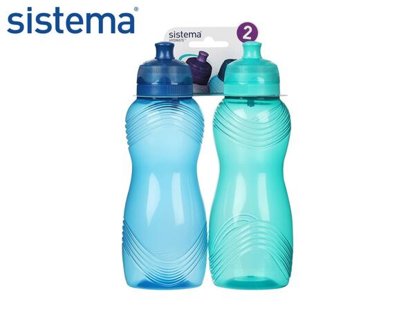 Sistema 600ml Wave Bottle - 2 Pack