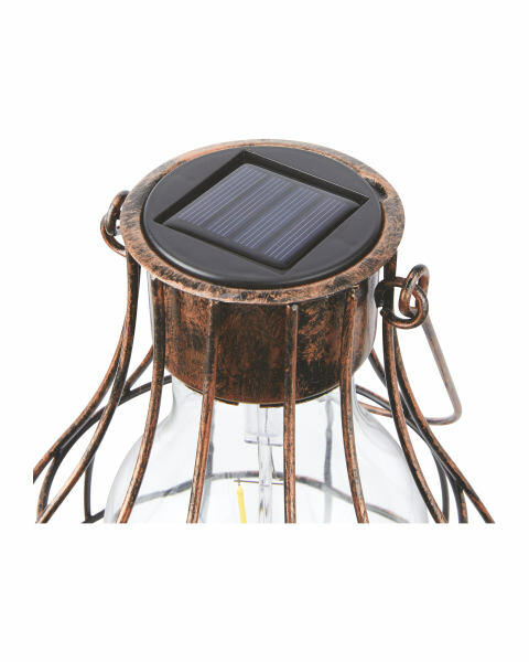 Copper Solar Caged Metal Lantern