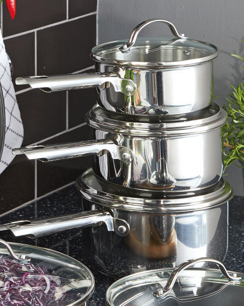 3 Pack Saucepan Set