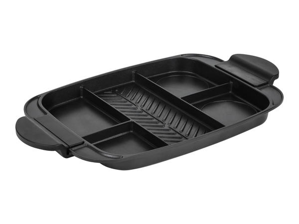 Cast Aluminium Multi-Section Frying Pan & Griddle & Baking Tray