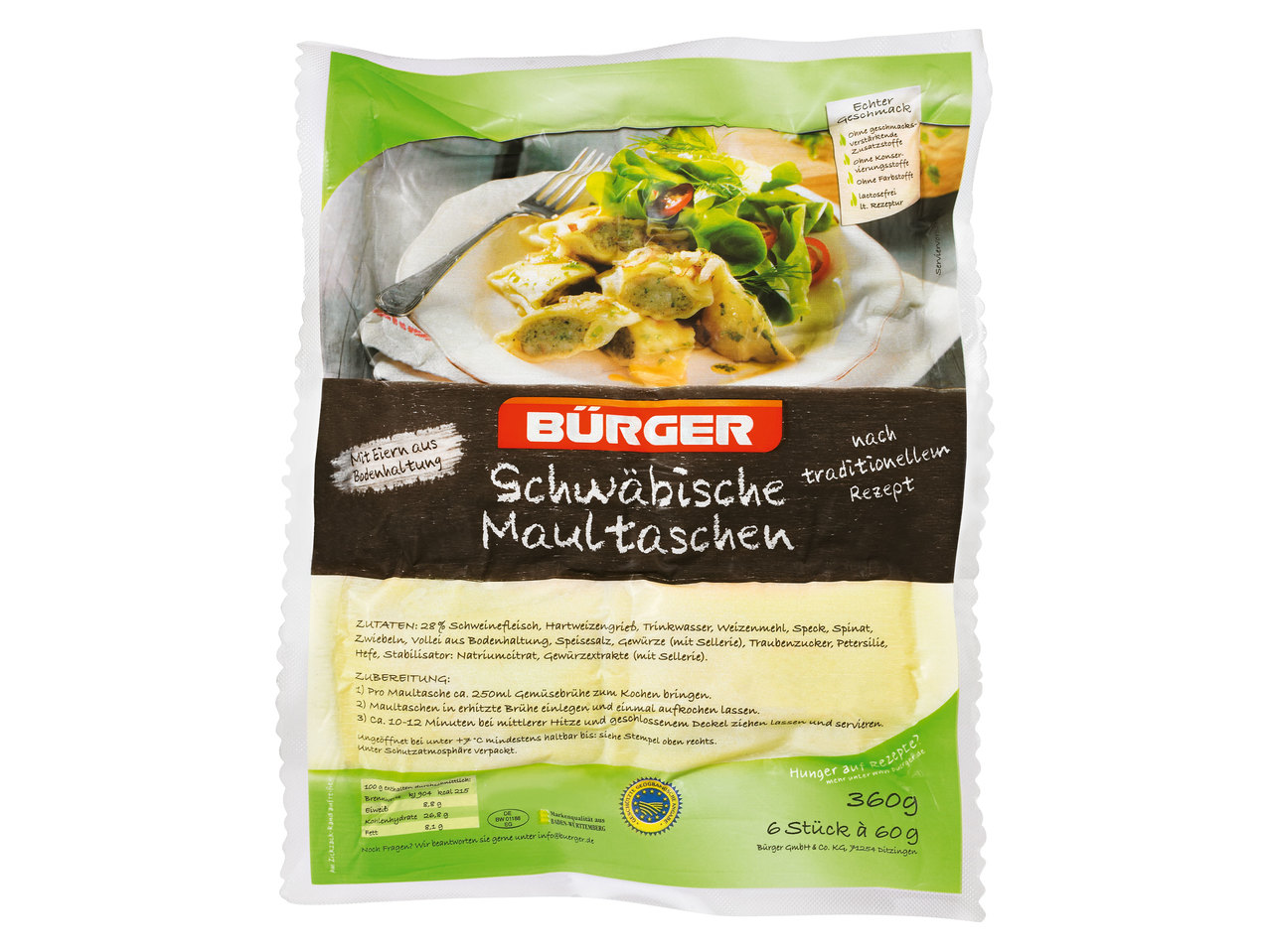 BÜRGER Schwäbische Maultaschen