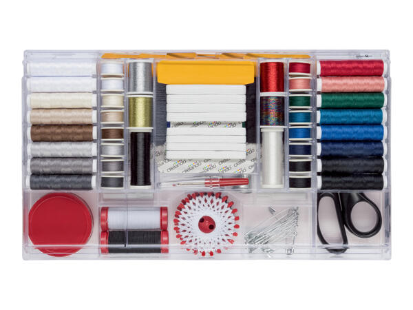 Sewing thread set or cutting and sewing set