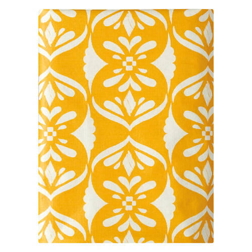 60" x 84" Vinyl Tablecloth - Yellow Geo