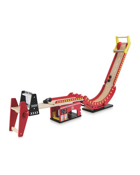 Wooden Downhill Racetrack