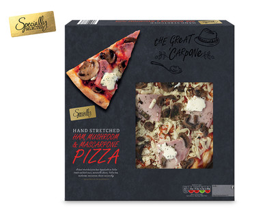 Specially Selected Ham, Mushroom & Mascarpone Pizza