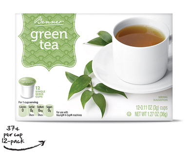 Benner Single Serve Green or Chamomile Mint Tea