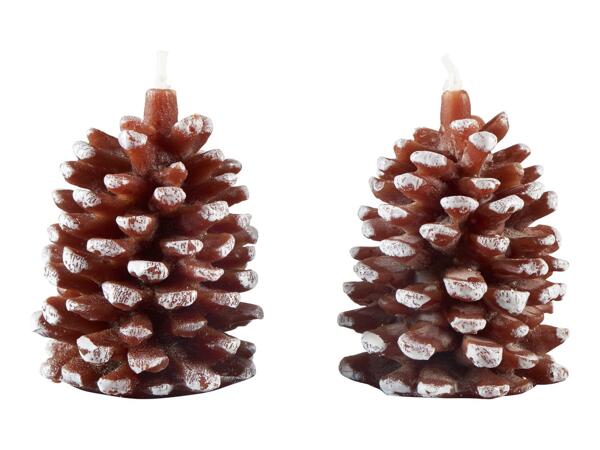 Livarno Home Pine Cone Candles - 2 Pack