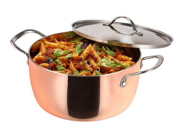 Silvercrest 24cm Copper Stockpot & Lid