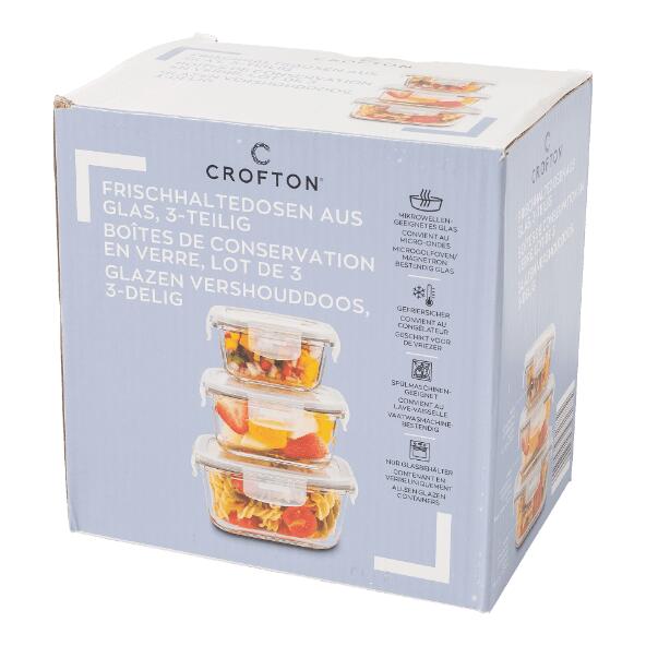 CROFTON(R) 				Frischhaltedosen aus Glas, 3 St.