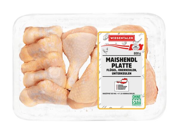 Frische Maishendl-Platte