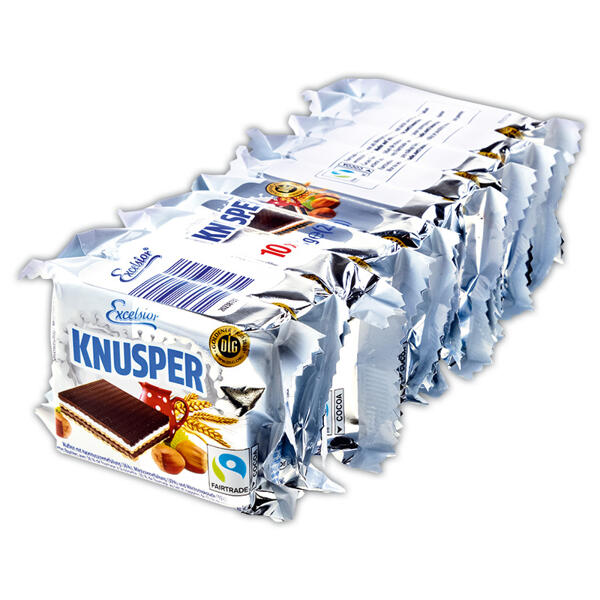Knusperschnitten mit Haselnusscreme