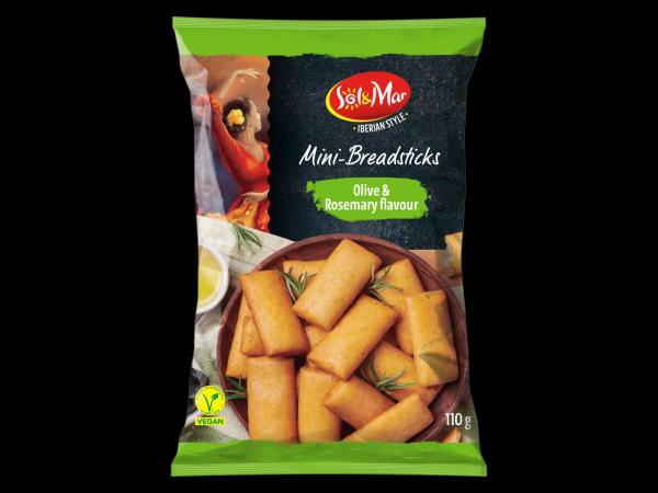 Mini Breadsticks with Olives and Rosemary Flavour