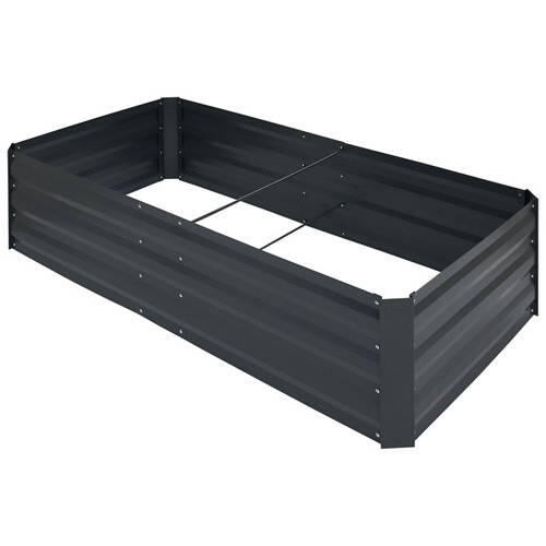 Large Metal Grey Garden Bed