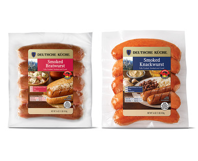 Deutsche Küche Smoked Bratwurst or Knackwurst