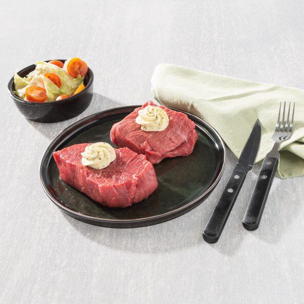Rumsteak au beurre à l'ail