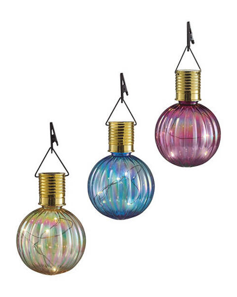 Solar Iridescent Hanging Bulbs Multipack