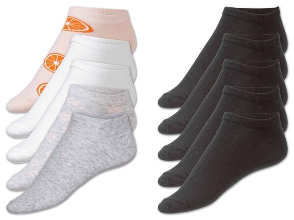 Damen Sneakersocken, 5 Paar